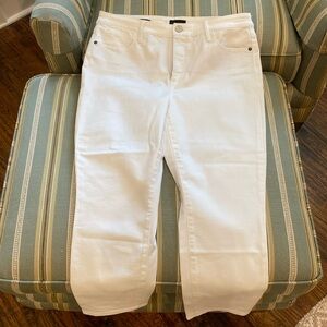 Talbots White Jeggings High-Waisted Crisp Finish